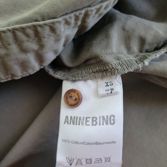 Anine Bing classic sage 100% cotton collared button-up XS - Picture 9 of 10